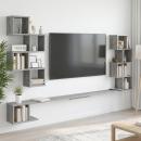 Wandmontiertes TV-Regal Sonoma-Grau 200 x 15 x 94 cm
