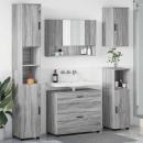 Badezimmermöbel-Set 5 stk. Graues Sonoma 35 x 30 x 192 cm