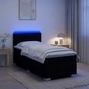 Boxspringbett mit Matratze Schwarz 90 x 190 cm Stoff