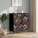 Sideboard OMMEN Schwarz Eichen-Optik 69 x 33 x 76 cm
