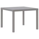 Gartentisch Hellgrau 100 x 100 x 73 cm Poly-Rattan