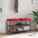Bankkissen 2 Stk. Kunstleder Rot Tiefe 35 cm