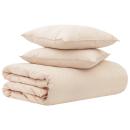 Bettwäsche-Set 2 stk. 260 x 240 cm Für alle Jahreszeiten Beige