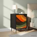 Nachttisch BONN 2 stk. Schwarz Eichen-Optik 36 x 33 x 51 cm