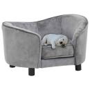 Hundesofa Grau 69x49x40 cm Plüsch