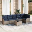 ARDEBO.de - Gartensofa-set Grau Poly-Rattan