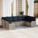 ARDEBO.de - Gartensofa-set Grau Poly-Rattan