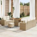 ARDEBO.de - Gartensofa-set 8 Stk. 8-Sitzanzahl Beige und Creme Poly Rattan