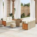 ARDEBO.de - Gartensofa-set 11 stk. 8-Sitzanzahl Beige und Creme Poly-Rattan