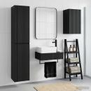 ARDEBO.de - Badezimmermöbel-Set 3 stk. Schwarz 33 x 34,5 x 160 cm