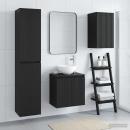ARDEBO.de - Badezimmermöbel-Set 3 stk. Schwarz 33 x 34,5 x 160 cm