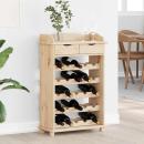 ARDEBO.de - Weinregal Natur 58 x 28 x 90 cm Massives Kiefernholz