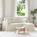 ARDEBO.de - Sofa Creme 178 x 134 x 80 cm Samt