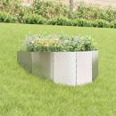 ARDEBO.de - Raseneinfassung 100 x 45 cm Stahl Silber