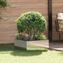 ARDEBO.de - Raseneinfassung 60 x 60 x 35 cm Stahl Silber