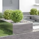 ARDEBO.de - Raseneinfassung 4 stk. 60 x 60 x 35 cm Stahl Silber
