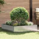 ARDEBO.de - Raseneinfassung 100 x 100 x 35 cm Stahl Silber