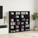 ARDEBO.de - CD Regal 2 Stk. Schwarz Eichen-Optik 60 x 17 x 92 cm