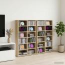 ARDEBO.de - CD Regal 2 Stk. Sonoma-Eiche 60 x 17 x 92 cm Holzwerkstoff
