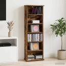 ARDEBO.de - CD Regal Räuchereiche 60 x 17 x 92 cm Holzwerkstoff