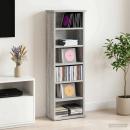 ARDEBO.de - CD Regal Sonoma-Grau 60 x 17 x 92 cm Holzwerkstoff