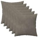 Kissenbezug 6 pcs HEERLEN Hellgrau 45 x 45 cm Samt