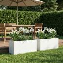 ARDEBO.de - Garten-Pflanzgefäß 2 stk. Weiß 100 x 30 x 40 cm