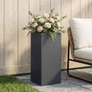 ARDEBO.de - Garten-Pflanzgefäß Anthrazit 20 x 20 x 40 cm