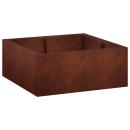 ARDEBO.de - Stützmauer 4 stk. 100 x 100 x 40 cm Wetterfeststahl Rostoptik