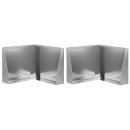 ARDEBO.de - Stützmauer 2 stk. 50 x 50 x 30 cm Verzinkter Stahl Silber