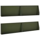 ARDEBO.de - Stützmauer 4 stk. 100 x 12 x 50 cm Stahl Olivgrün