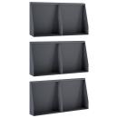 ARDEBO.de - Stützmauer 6 stk. 40 x 12 x 50 cm Stahl Anthrazit