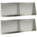 ARDEBO.de - Stützmauer 4 stk. 60 x 12 x 40 cm Edelstahl Silber