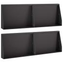 ARDEBO.de - Stützmauer 4 stk. 60 x 12 x 30 cm Stahl Schwarz