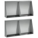 ARDEBO.de - Stützmauer 4 stk. 40 x 12 x 50 cm Verzinkter Stahl Silber