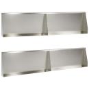 ARDEBO.de - Stützmauer 4 stk. 100 x 12 x 40 cm Edelstahl Silber