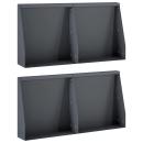 ARDEBO.de - Stützmauer 4 stk. 40 x 12 x 40 cm Stahl Anthrazit