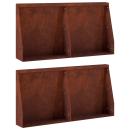 ARDEBO.de - Stützmauer 4 stk. 40 x 12 x 50 cm Wetterfeststahl Rostoptik