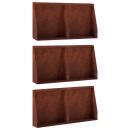 ARDEBO.de - Stützmauer 6 stk. 40 x 12 x 40 cm Wetterfeststahl Rostoptik
