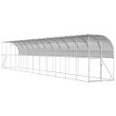 ARDEBO.de - Hühnerstall gegen die Wand Silber 600 x 150 x 215 cm