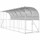 ARDEBO.de - Hühnerstall gegen die Wand Silber 600 x 150 x 215 cm