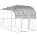 ARDEBO.de - Hühnerstall gegen die Wand Silber 600 x 150 x 215 cm