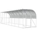 ARDEBO.de - Hühnerstall gegen die Wand Silber 600 x 150 x 215 cm