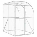 ARDEBO.de - Hühnerunterkunft Silber 200 x 200 x 215 cm Verzinkter Stahl