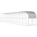 ARDEBO.de - Hühnerstall gegen die Wand Silber 1200 x 200 x 215 cm