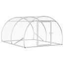 ARDEBO.de - Hühnerunterkunft Silber 200 x 150 x 100 cm Verzinkter Stahl