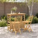 ARDEBO.de - Outdoor Bar Tisch und Hocker 3 stk. Natur Bambus