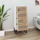 ARDEBO.de - Highboard Weiß 40x30x95 cm Holzwerkstoff