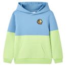 ARDEBO.de - Kinder-Kapuzenpullover Blau und Zartgelb 104