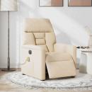 ARDEBO.de - Massagesessel Elektrisch Beige Mikrofasergewebe